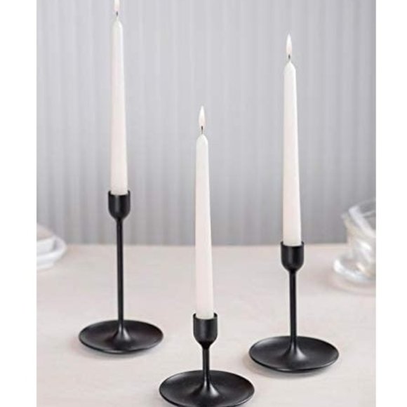 10 IVORY Dinner Taper Candles 10 Inch Unscented Dripless Candlesticks - Picture 1 of 4